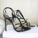 Size:4.5-11 Women Fashion Solid Color Bandage Pointed Heels Shoes