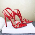 Size:4.5-11 Women Fashion Solid Color Bandage Pointed Heels Shoes