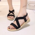 Size 4.5-10 Casual Lady Summer Simple Elastic Low Heel Gladiator shoes