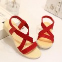 Size 4.5-10 Casual Lady Summer Simple Elastic Low Heel Gladiator shoes