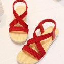 Size 4.5-10 Casual Lady Summer Simple Elastic Low Heel Gladiator shoes