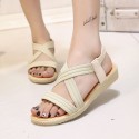 Size 4.5-10 Casual Lady Summer Simple Elastic Low Heel Gladiator shoes