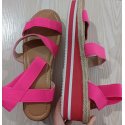 Size:4.5-11 Women Fashion Solid Color Platform Velcro Sandals Shoes