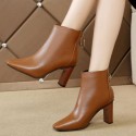 Size:4.5-8 Women Winter Fashion Heel Boots Zipper Short Boots