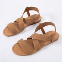 Women Casual Cross Hollow Design Flat Sandals