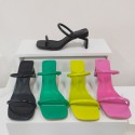 Women Fashion Square Toe Solid Color Geometric High Heel Sandals