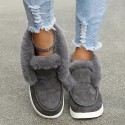 Women Casual Winter Low-Top Suede Plush Flat Short Snow Boots