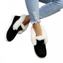 Women Casual Winter Low-Top Suede Plush Flat Short Snow Boots