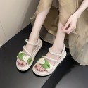 Women Fashion Pearl Strap Platform Sandals