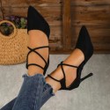 Women Fashion Plus Size Sexy Strap Point-Toe Stiletto Pumps