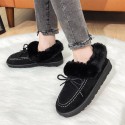 Suede Winter Women Fashion Solid Color Plush Thickened Warm Flat Snow Boots