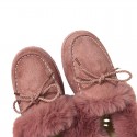 Suede Winter Women Fashion Solid Color Plush Thickened Warm Flat Snow Boots