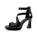 Women Fashion Sexy Peep Toe Square Toe Chunky Heel Sandals