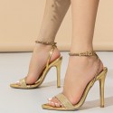 Women Fashion Sexy Plus Size Pointed Toe Stiletto Heel Sandals