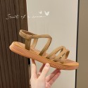 Summer Women Casual Round Toe Thick-Soled Cross Sandals