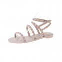 Summer Women Casual Studded Round Toe Flat Sandals