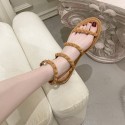 Summer Women Casual Studded Round Toe Flat Sandals