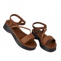 Summer Women Fashion Casual Plus Size Woven Thick-Soled Sandals