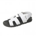 Summer Women'S Casual Plus Size Solid Color Velcro Buckle Roman Sandals