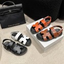 Summer Women'S Casual Plus Size Solid Color Velcro Buckle Roman Sandals