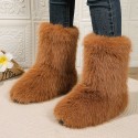 Autumn Winter Women Fashion Plus Size Warm Plush Snow Boots