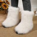 Autumn Winter Women Fashion Plus Size Warm Plush Snow Boots