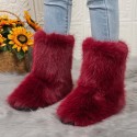 Autumn Winter Women Fashion Plus Size Warm Plush Snow Boots