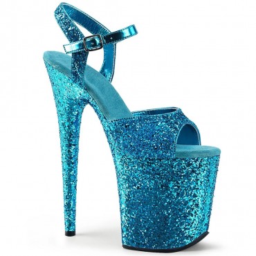 Nightclub Pole Dance Women Sexy Sequin Waterproof Platform 20Cm Thin Heeled Sandals